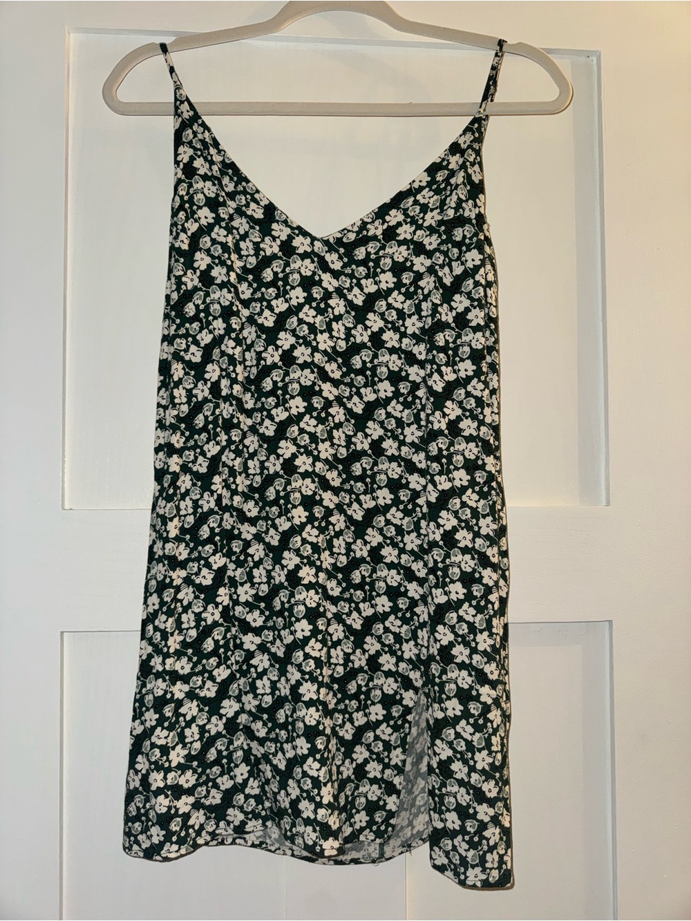 Reformation Floral Marlowe Dress in Cilantro Green and White